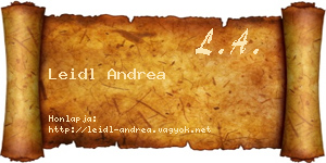Leidl Andrea névjegykártya